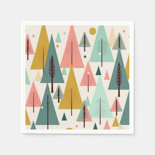 Weihnachtskunst Pflanze Ein kleiner Weihnachtsbaum Serviette (Vorderseite)