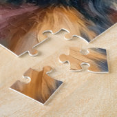 Weihnachtskunst: Santa Claus mit Rough Collie Puzzle (Seite)