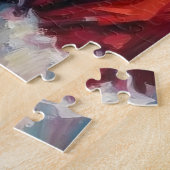 Weihnachtskunst: Santa Claus mit Wolfshund Puzzle (Seite)
