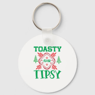 Weihnachtskunst Toasty und betrunken Schlüsselanhänger
