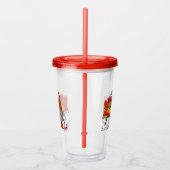 Weihnachtskünstler Gnome Acryltrinkbecher (Rechts)