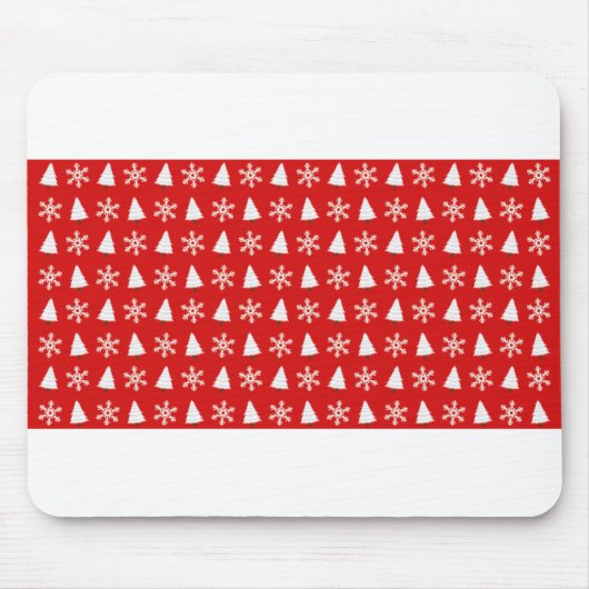 Weihnachtskunstmuster Design Winter Snow Flake Mousepad (Vorne)
