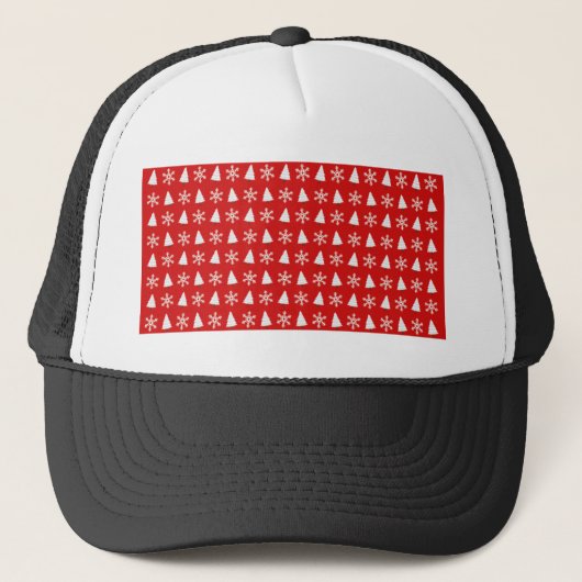 Weihnachtskunstmuster Design Winter Snow Flake Truckerkappe (Vorderseite)