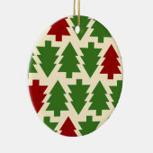 Weihnachtskunstmuster Ein kleiner Weihnachtsbaum Keramik Ornament (Rechts)