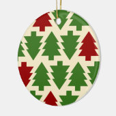 Weihnachtskunstmuster Ein kleiner Weihnachtsbaum Keramik Ornament (Links)