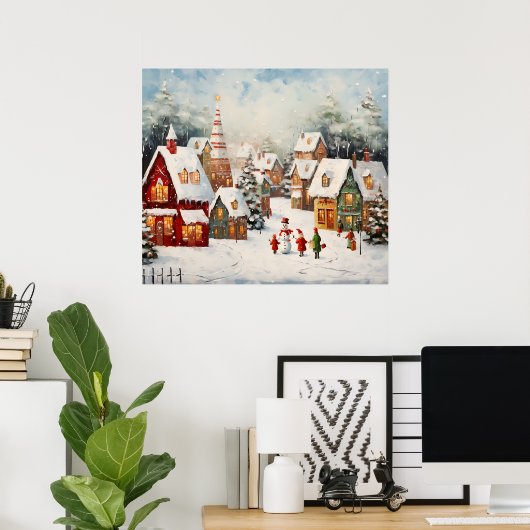 Weihnachtskunstposter Poster (Heimbüro)