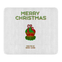 Weihnachtskupcake Glas Cutting Board