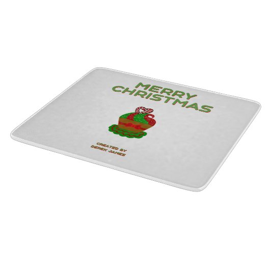 Weihnachtskupcake Glas Cutting Board Schneidebrett (Ecke)