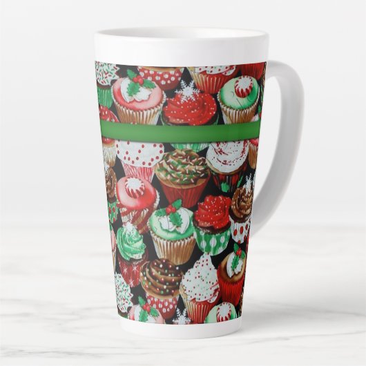 Weihnachtskupcakes Muster Milchtasse (Rechte Ecke)