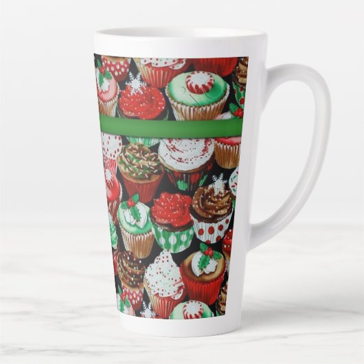 Weihnachtskupcakes Muster Milchtasse (Rechts)