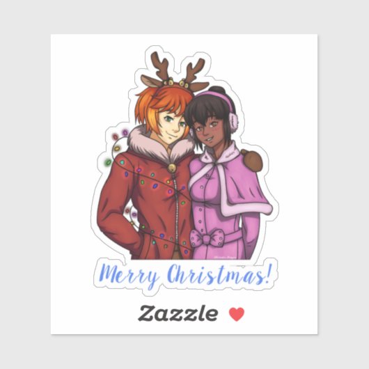 Weihnachtskuppel Aufkleber (Blatt)