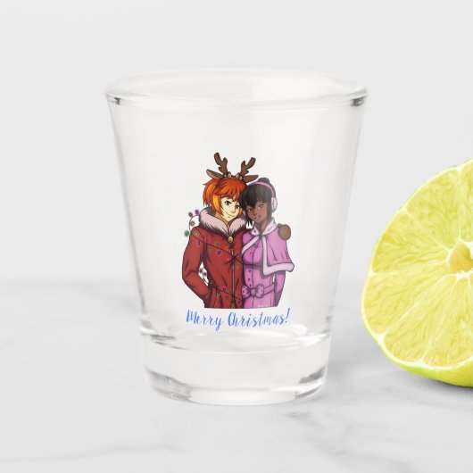 Weihnachtskuppel Schnapsglas (Vorderseite)