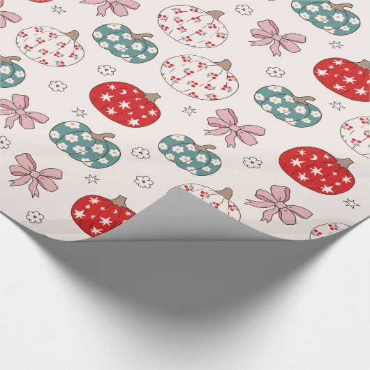 Weihnachtskürbis Geschenkpapier (Ecke)