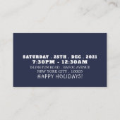 Weihnachtskuss am Broadway, Weihnachts-Party-Ticke Begleitkarte (Rückseite)