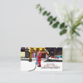 Weihnachtskuss am Broadway, Weihnachts-Party-Ticke Begleitkarte (Stehend Vorderseite)