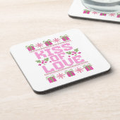 Weihnachtskuss der Liebe Getränkeuntersetzer (Linke Seite)