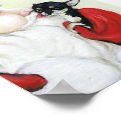 Weihnachtskuss für Chihuahua Kunst Print Poster (Ecke)