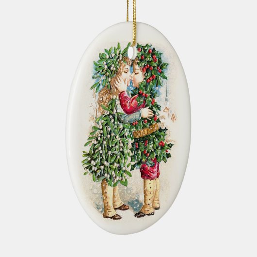 Weihnachtskuß Keramik Ornament (Rechts)