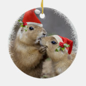 Weihnachtskuss-Verzierung Keramikornament (Hinten)