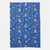 Weihnachtsküste Hund Küche Handtuch (Vertikal)