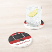 Weihnachtsküste im Anzug des Weihnachtsmanns Getränkeuntersetzer (Seite)