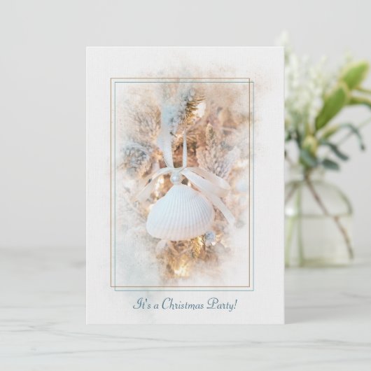 Weihnachtsküste Themenabend einladen Einladung (Stehend Vorderseite)