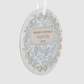 Weihnachtsküste Weihnachtsdekor Muscheln Ornament (Vorderseite)