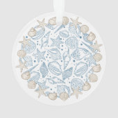 Weihnachtsküste Weihnachtsdekor Muscheln Ornament (Rückseite)