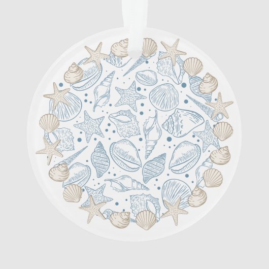 Weihnachtsküste Weihnachtsdekor Muscheln Ornament (Rückseite)