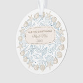 Weihnachtsküste Weihnachtsdekor Muscheln Ornament (Vorderseite)