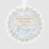 Weihnachtsküste Weihnachtsdekor Muscheln Ornament (Vorderseite)