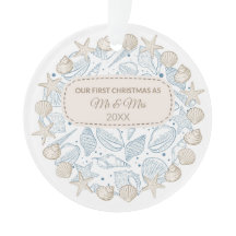 Weihnachtsküste Weihnachtsdekor Muscheln