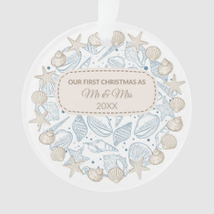 Weihnachtsküste Weihnachtsdekor Muscheln Ornament