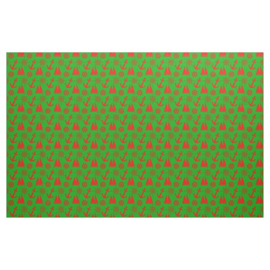 Weihnachtsküstenseemuster Stoff (Yard (91,4 cm))