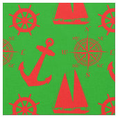 Weihnachtsküstenseemuster Stoff (Nahaufnahme)