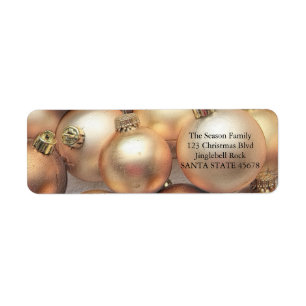 Weihnachtslabel Goldene Ornamente