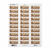 Weihnachtslabel Goldene Ornamente (Vorne)