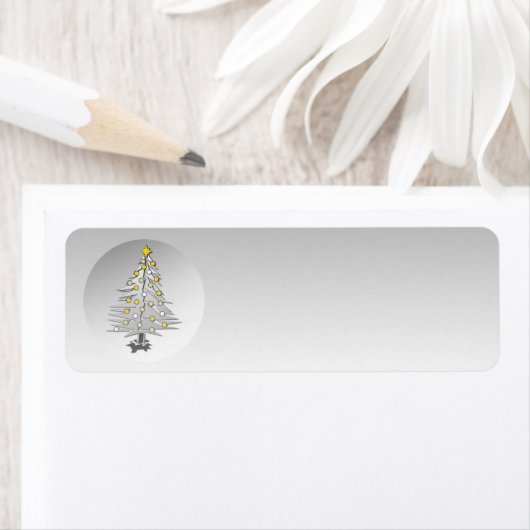 Weihnachtslabel Silver Globe Weihnachtsbaum (Insitu)