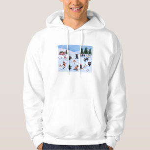 Weihnachtslabrador-Spaß-Malerei Hoodie