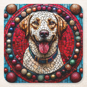 Weihnachtslabradorhund Rechteckiger Pappuntersetzer