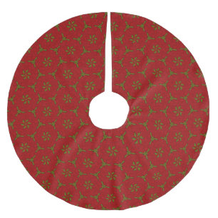 Weihnachtslace Pattern Polyester Weihnachtsbaumdecke
