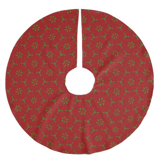 Weihnachtslace Pattern Polyester Weihnachtsbaumdecke (Vorderseite)
