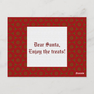 Weihnachtslace Pattern Postkarte