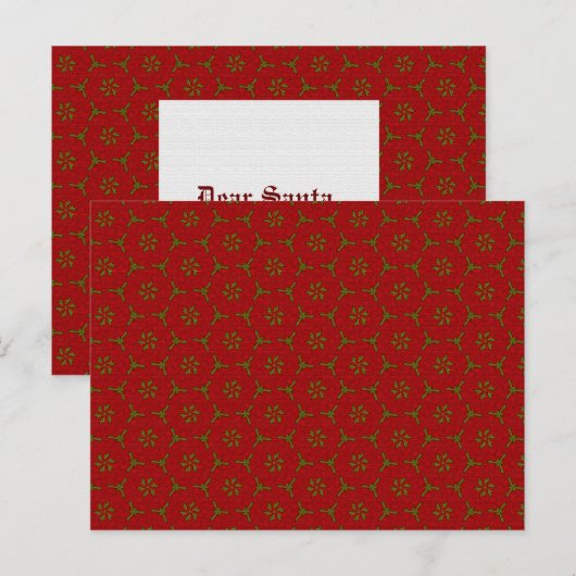 Weihnachtslace Pattern Postkarte (Vorne/Hinten)