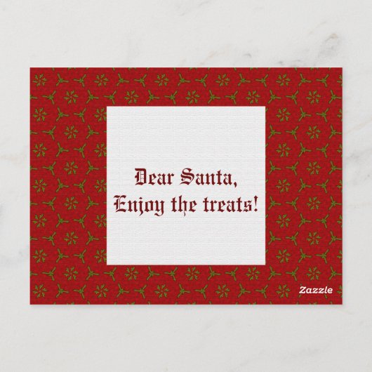 Weihnachtslace Pattern Postkarte (Rückseite)