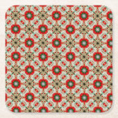 Weihnachtslace Pattern Rechteckiger Pappuntersetzer (Vorderseite)