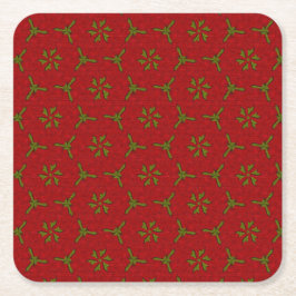 Weihnachtslace Pattern Rechteckiger Pappuntersetzer