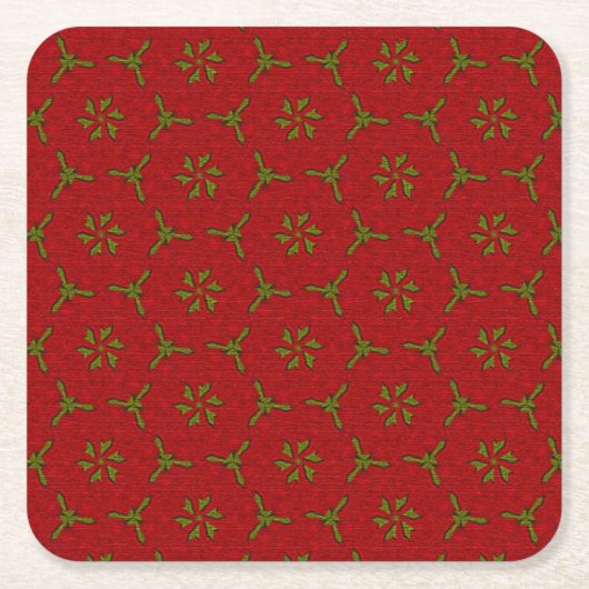 Weihnachtslace Pattern Rechteckiger Pappuntersetzer (Vorderseite)