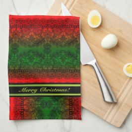 Weihnachtslace (Personalisiert) Handtuch