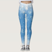 Weihnachtslace Snowflakes auf Sauberkeit Leggings (Vorderseite)